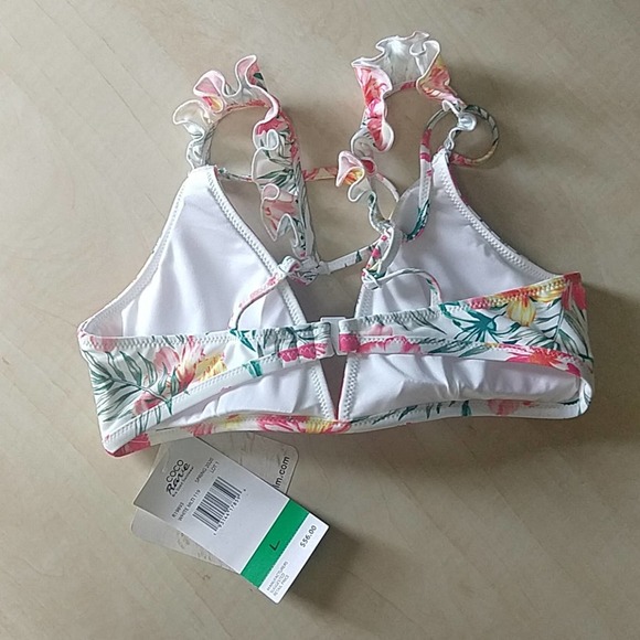 Coco Rave Tegan Ruffle Multi Strap Bikini Top L - Picture 8 of 8